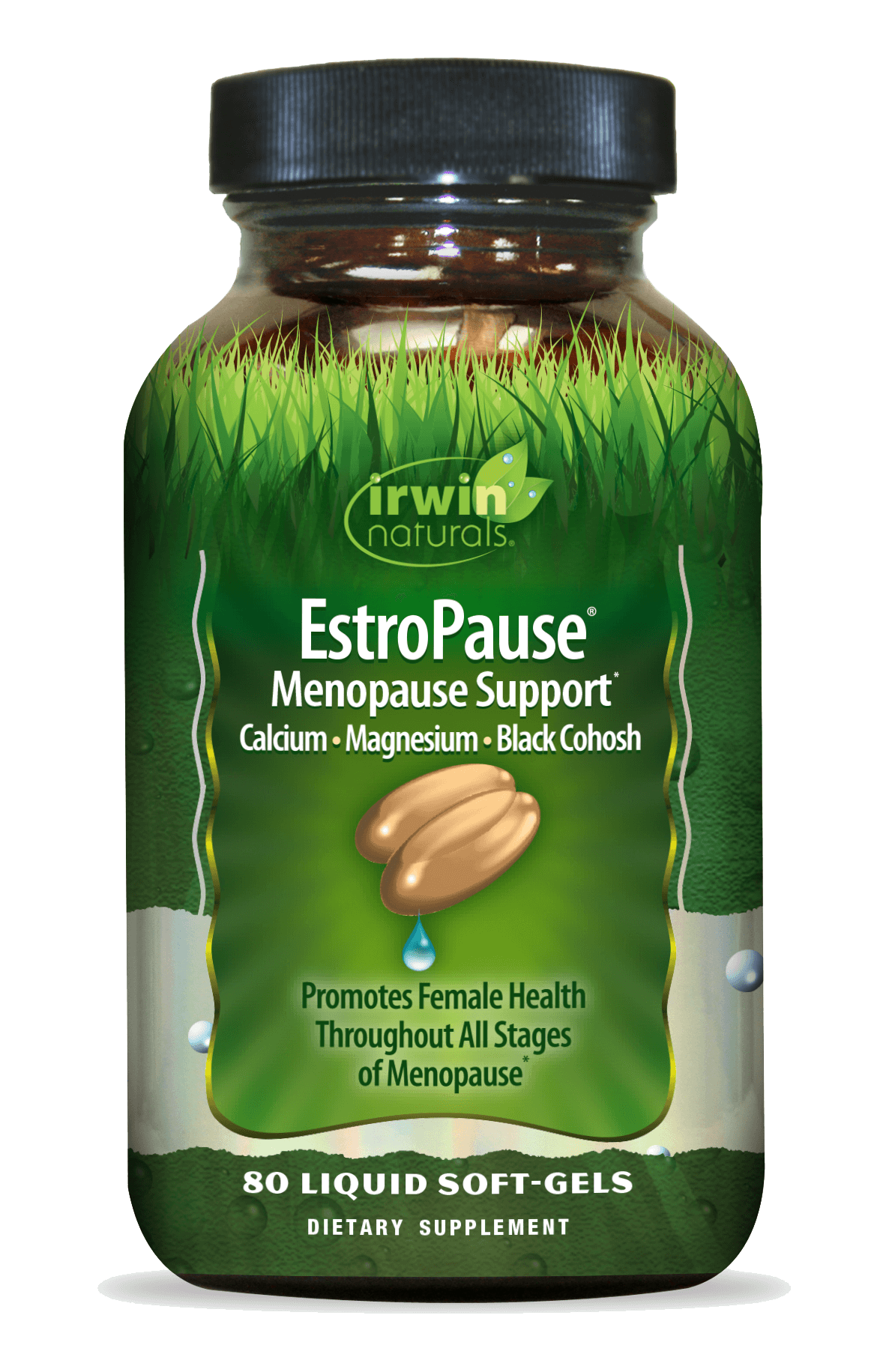 Estro Pause Menopause Support with Calcium, Magnesium, Black Cohosh by Irwin Naturals