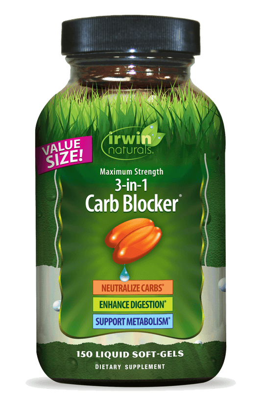 Value Size Maximum Strength 3 in 1 Carb Blocker by Irwin Naturals