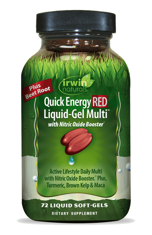 Quick Energy RED liquid gel multi with Nitric Oxide Booster by Irwin Naturals